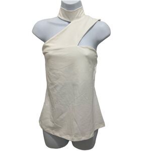 Susana Monaco White Asymmetrical Top Size S NWT